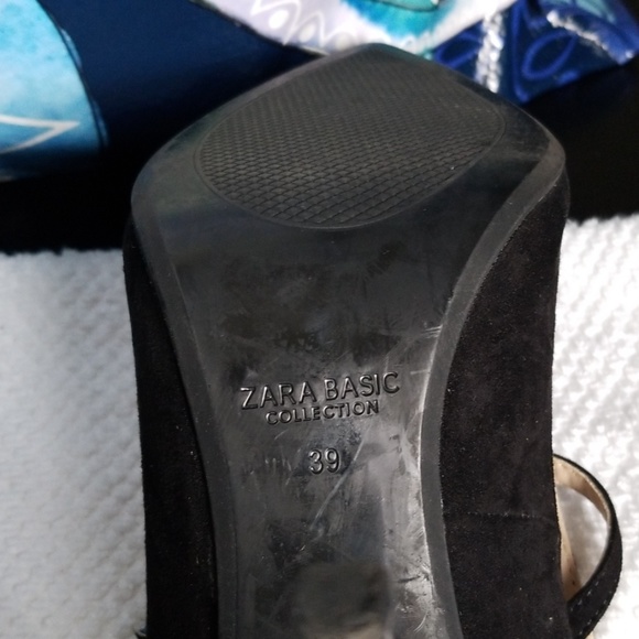 Black suede Zara 4 inches heels - Picture 4 of 5